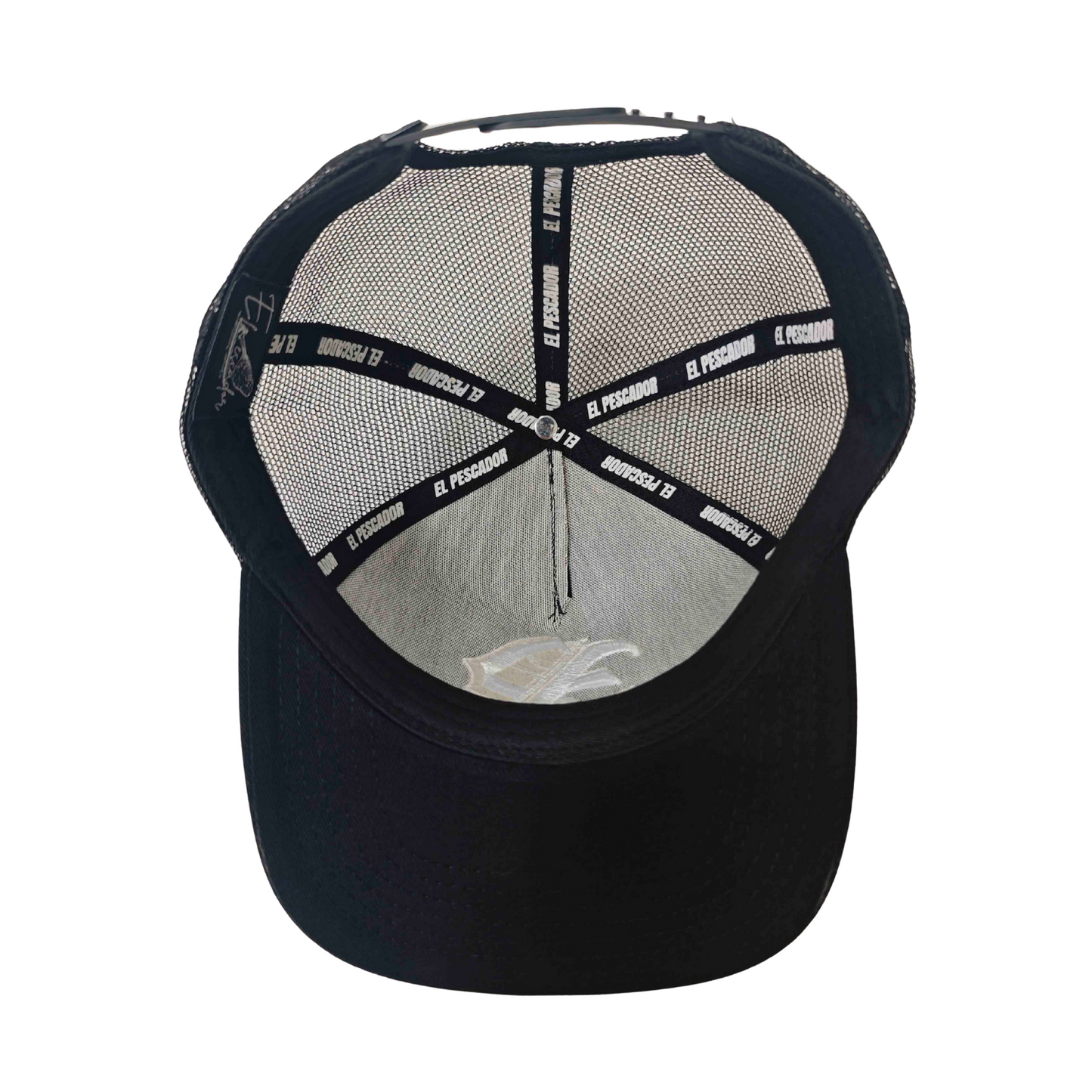 Black and White Classic Trucker Hat  -  "El Pescador"